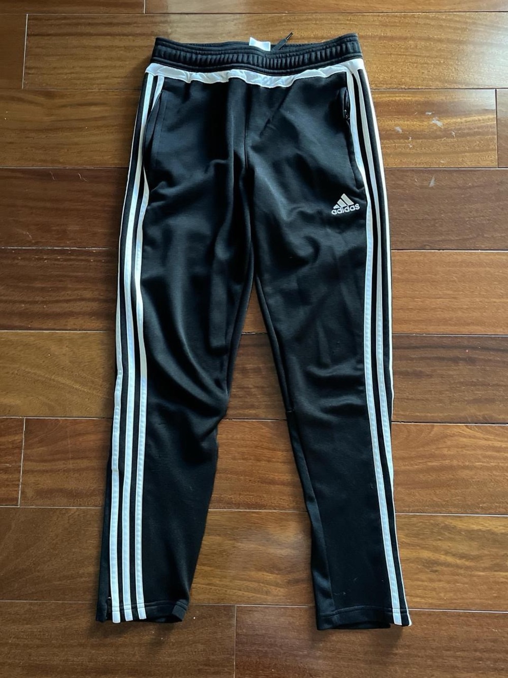 adidas Black Joggers with White Triple Stripes